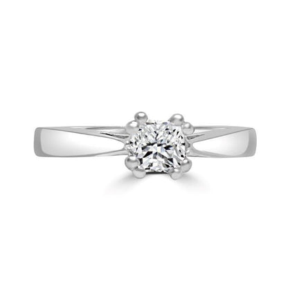 Princess cut Square Diamond Veneer Cubic Zirconia 14K Gold Ring. 635R011K