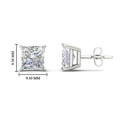 Princess Cut Diamond Stud Earring Fascinating Diamonds
