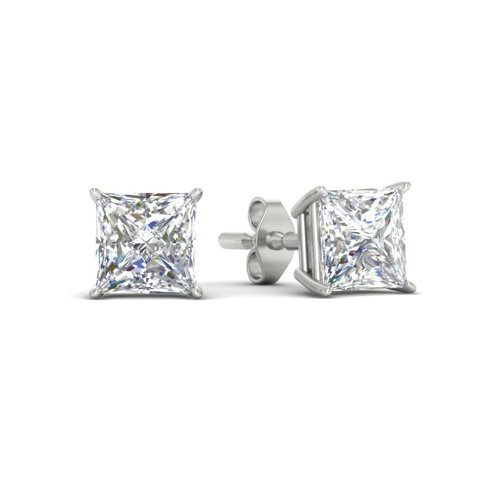 Princess Cut Diamond Stud Earring Fascinating Diamonds