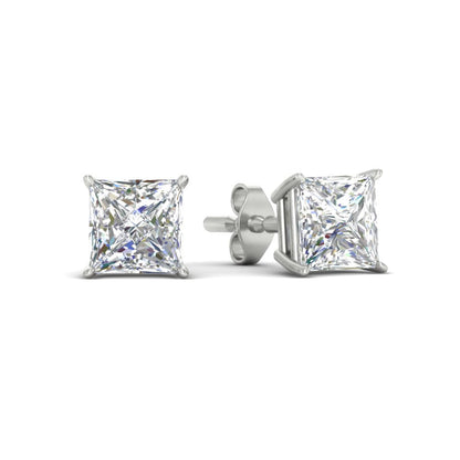Princess Cut Diamond Stud Earring Fascinating Diamonds