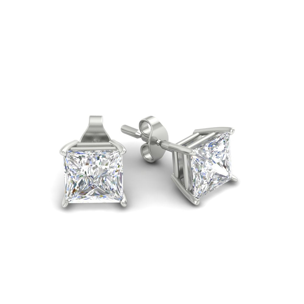 Princess Cut Diamond Stud Earring Fascinating Diamonds