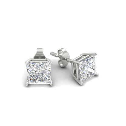 Princess Cut Diamond Stud Earring Fascinating Diamonds