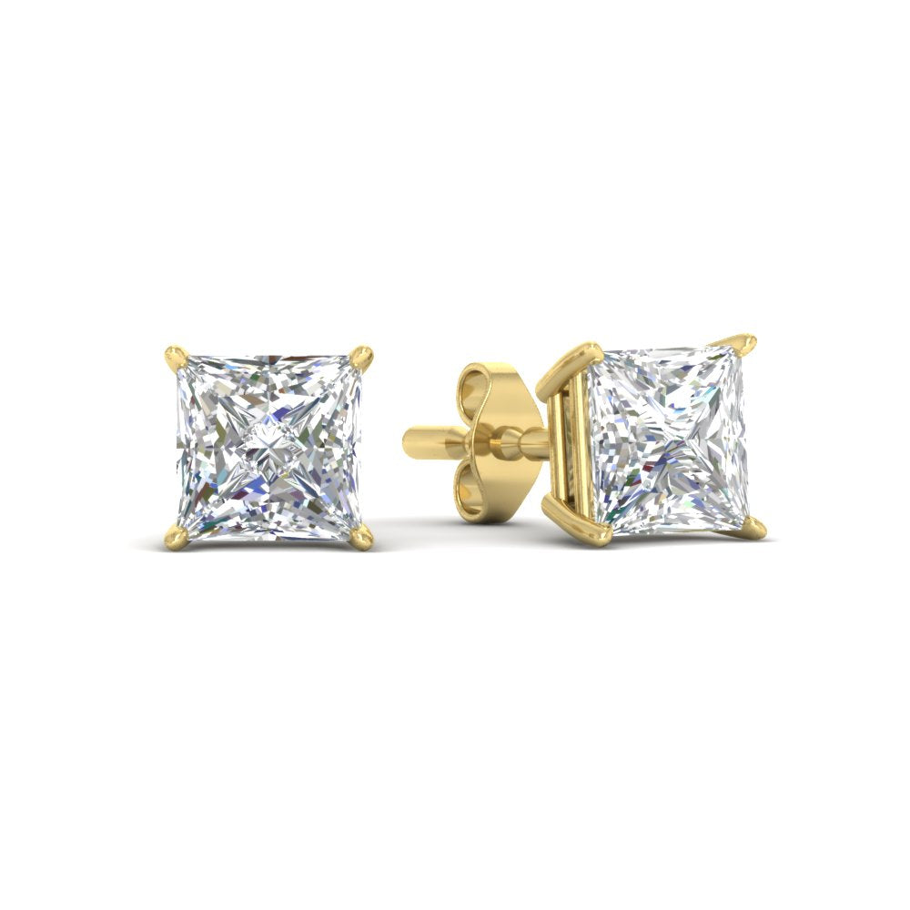 Princess Cut Diamond Stud Earring Fascinating Diamonds