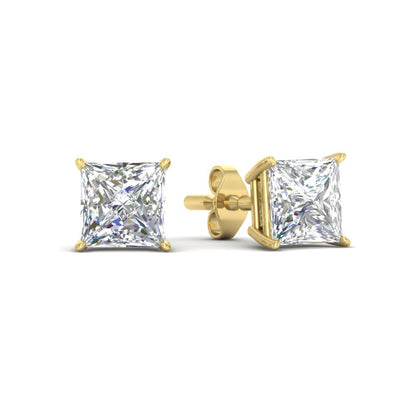 Princess Cut Diamond Stud Earring Fascinating Diamonds