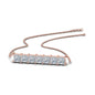 Princess Cut Horizontal Bar Pendant Fascinating Diamonds