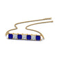 Princess Cut Horizontal Bar Pendant Fascinating Diamonds