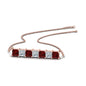 Princess Cut Horizontal Bar Pendant Fascinating Diamonds