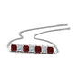 Princess Cut Horizontal Bar Pendant Fascinating Diamonds