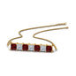 Princess Cut Horizontal Bar Pendant Fascinating Diamonds