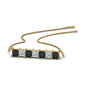 Princess Cut Horizontal Bar Pendant Fascinating Diamonds