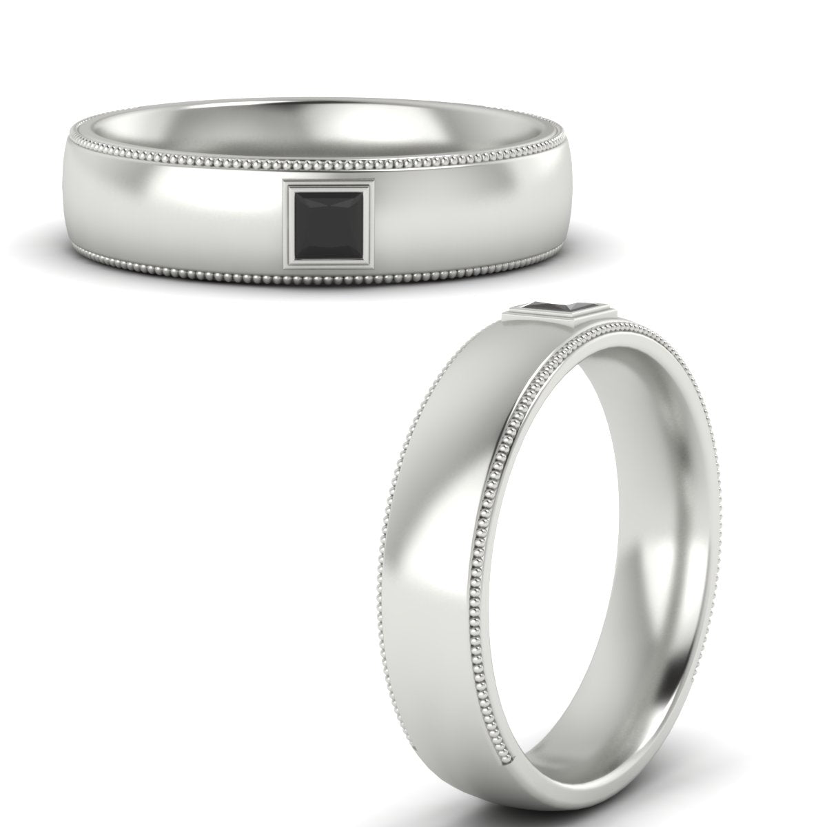 Princess Cut Mens Comfort Fit Promise Ring Fascinating Diamonds