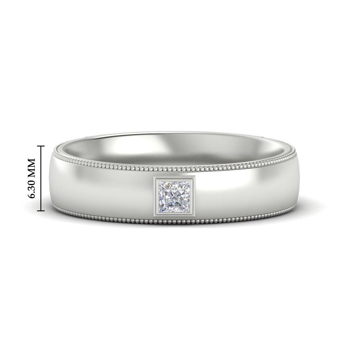 Princess Cut Mens Comfort Fit Promise Ring Fascinating Diamonds