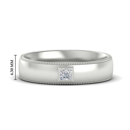 Princess Cut Mens Comfort Fit Promise Ring Fascinating Diamonds
