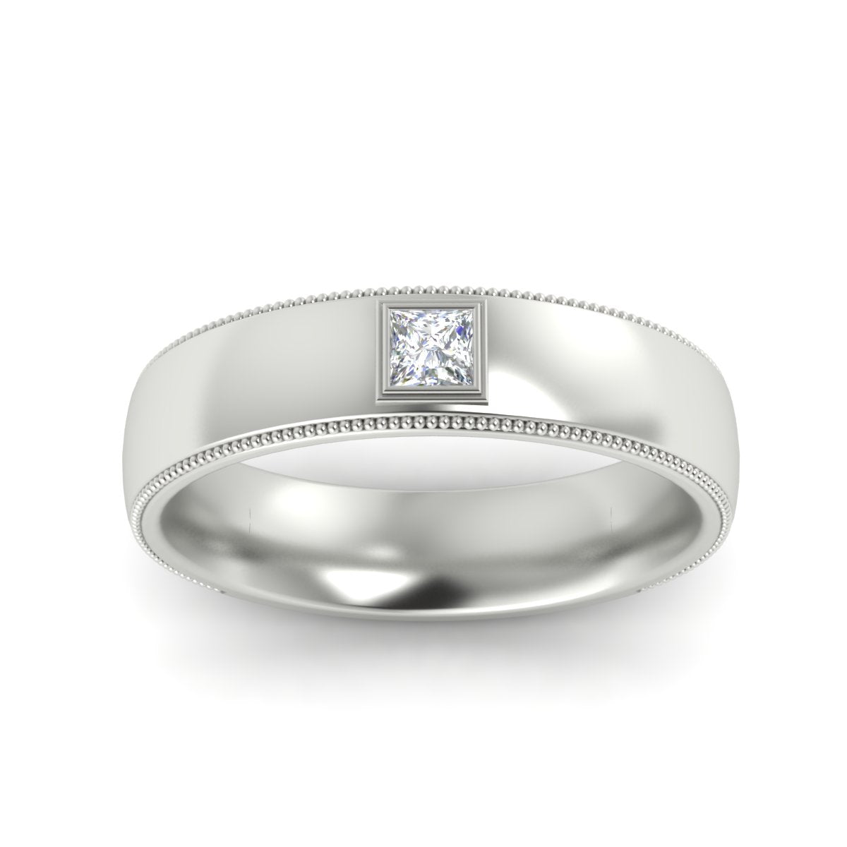 Princess Cut Mens Comfort Fit Promise Ring Fascinating Diamonds