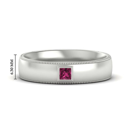 Princess Cut Mens Comfort Fit Promise Ring Fascinating Diamonds