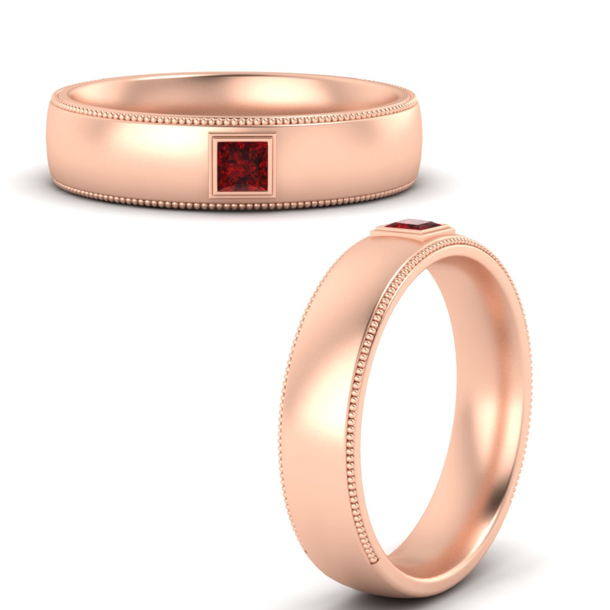 Princess Cut Mens Comfort Fit Promise Ring Fascinating Diamonds