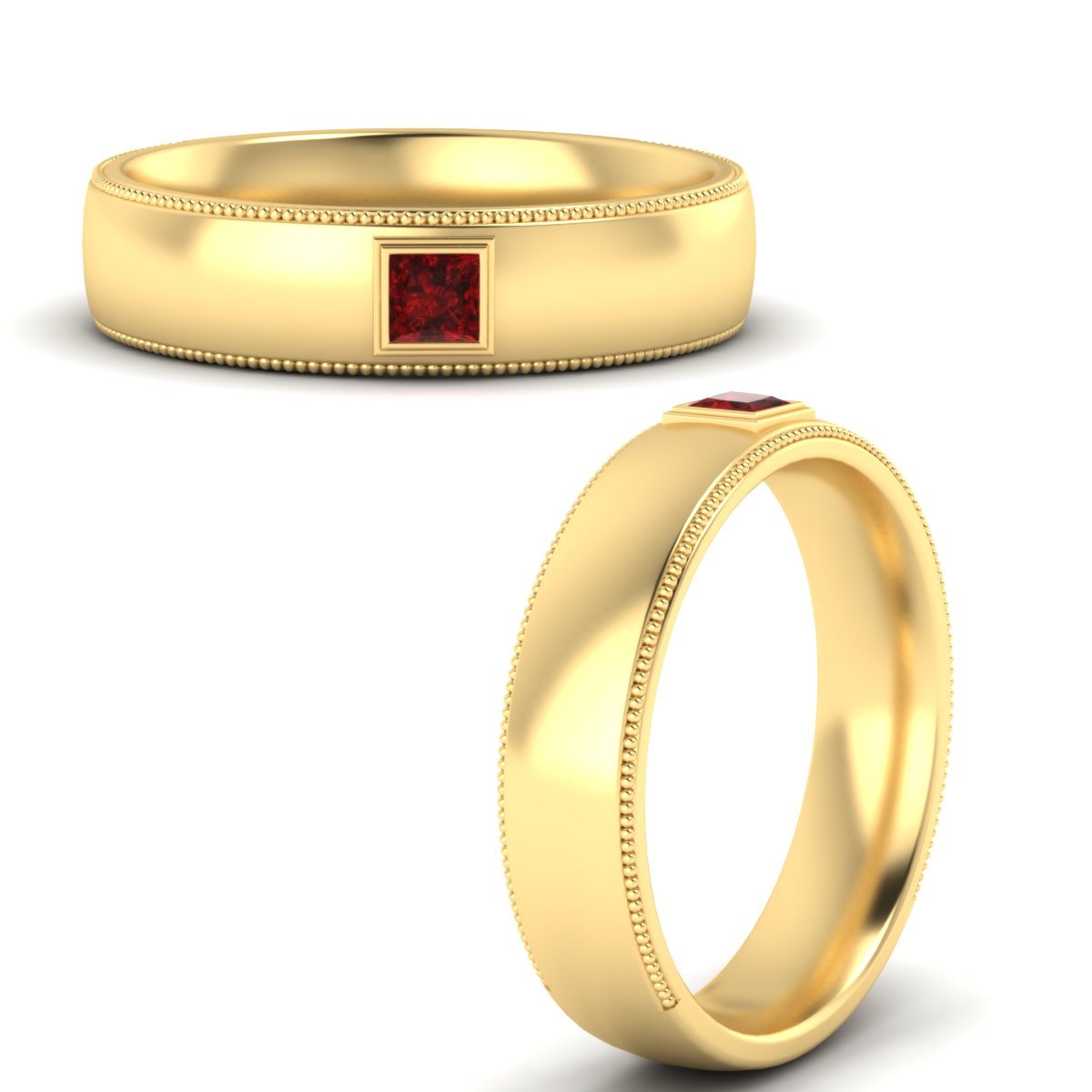 Princess Cut Mens Comfort Fit Promise Ring Fascinating Diamonds