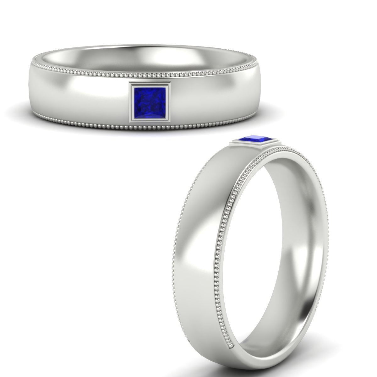 Princess Cut Mens Comfort Fit Promise Ring Fascinating Diamonds