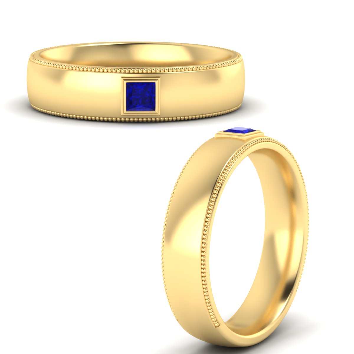 Princess Cut Mens Comfort Fit Promise Ring Fascinating Diamonds