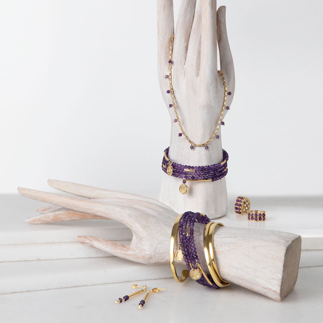 Prism - Amethyst Equestrian Horseshoe Necklace Or Choker Urban-Equestrian