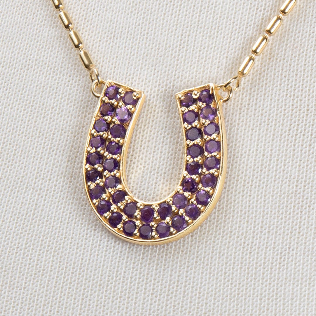 Prism - Amethyst Equestrian Horseshoe Necklace Or Choker Urban-Equestrian