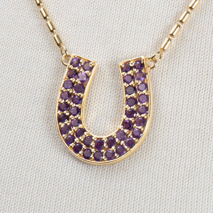 Prism - Amethyst Equestrian Horseshoe Necklace Or Choker Urban-Equestrian