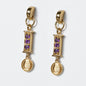 Prism - Amethyst Horseshoe Coin Earring Urban-Equestrian