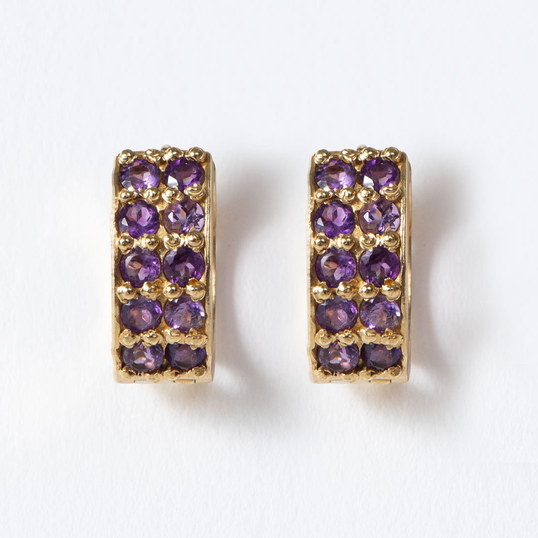 Prism - Amethyst Pave Horseshoe Earring Urban-Equestrian