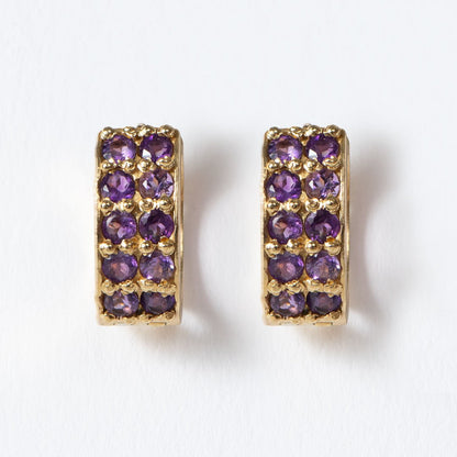 Prism - Amethyst Pave Horseshoe Earring Urban-Equestrian