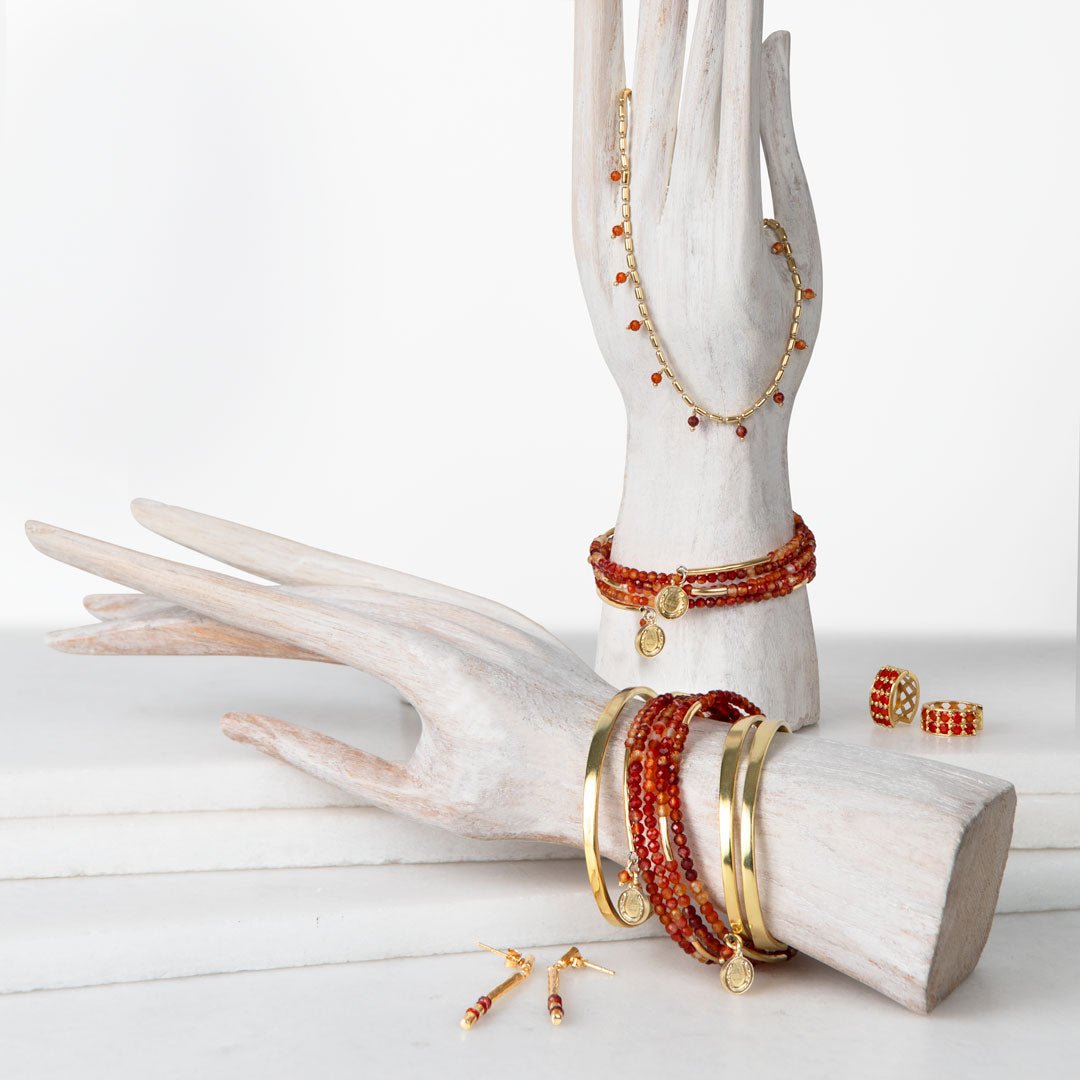Prism - Carnelian Equestrian Horseshoe Necklace Or Choker Urban-Equestrian