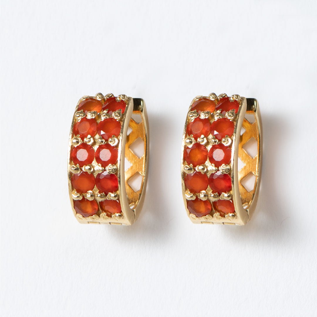 Prism - Carnelian Horseshoe Coin Earring Urban-Equestrian