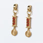 Prism - Carnelian Horseshoe Coin Earring Urban-Equestrian