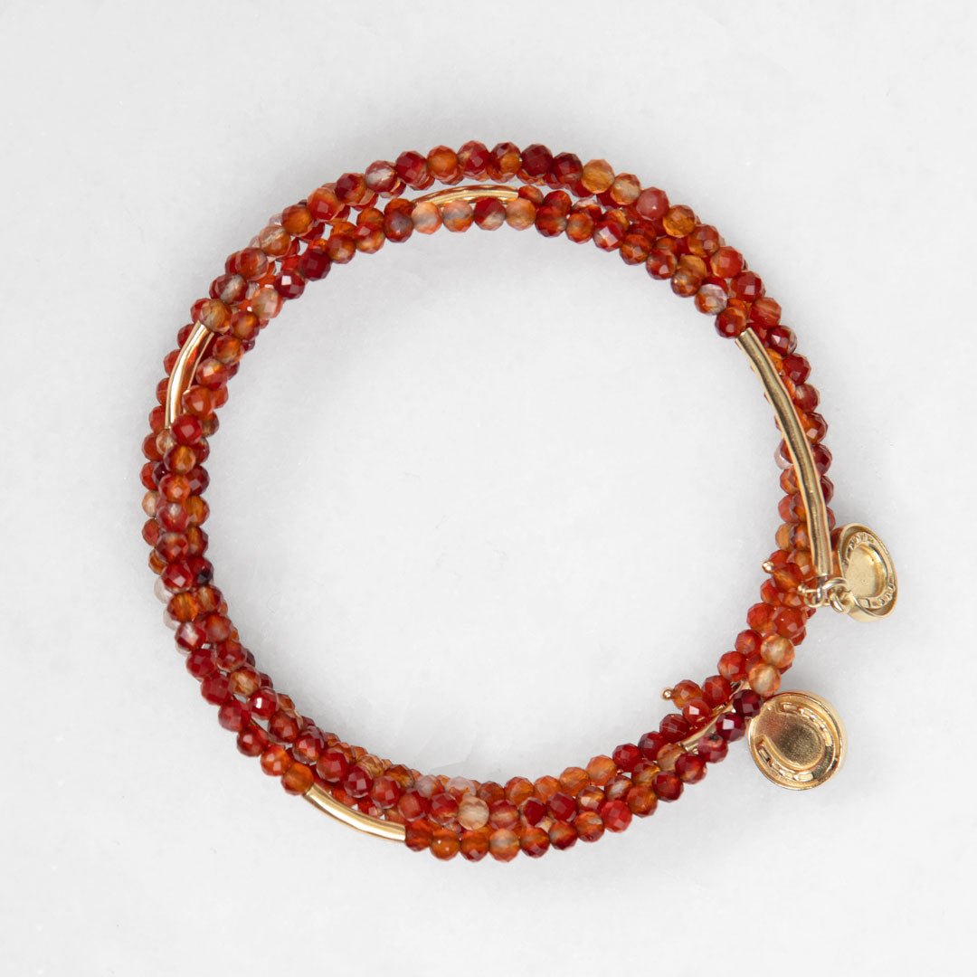 Prism - Carnelian Horseshoe Coin Equestrian Bracelet Urban-Equestrian