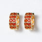 Prism - Carnelian Pave Horseshoe Earring Urban-Equestrian