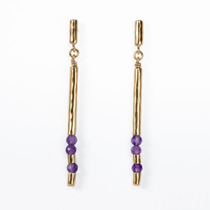 Prism - Linea Amethyst Equestrian Earring Urban-Equestrian