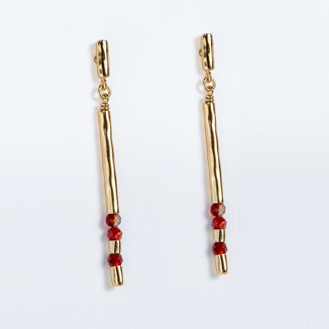 Prism - Linea Carnelian Equestrian Earring Urban-Equestrian