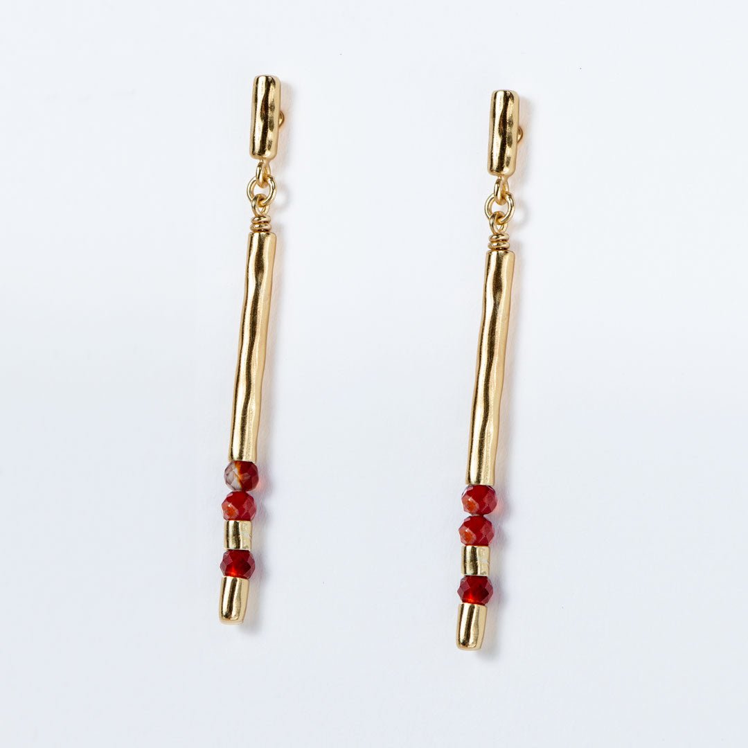 Prism - Linea Carnelian Equestrian Earring Urban-Equestrian