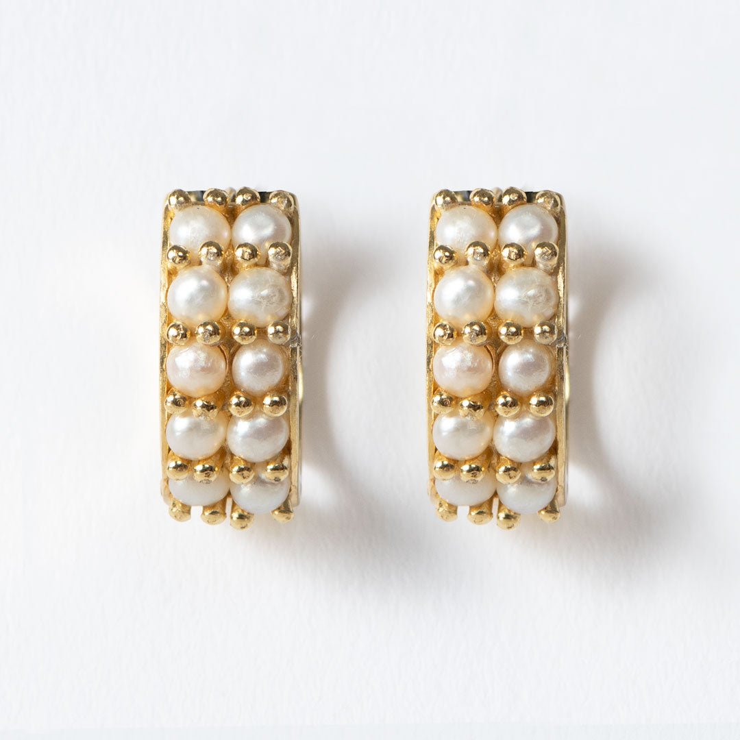 Prism - Pearl Pave Horseshoe Earring Urban-Equestrian