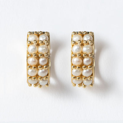 Prism - Pearl Pave Horseshoe Earring Urban-Equestrian