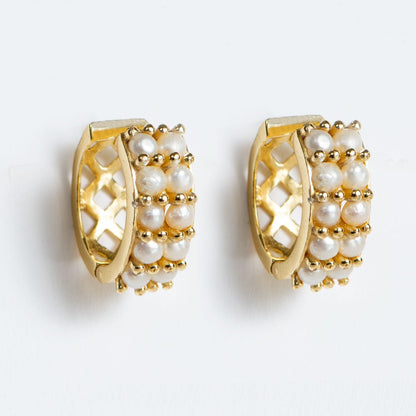 Prism - Pearl Pave Horseshoe Earring Urban-Equestrian