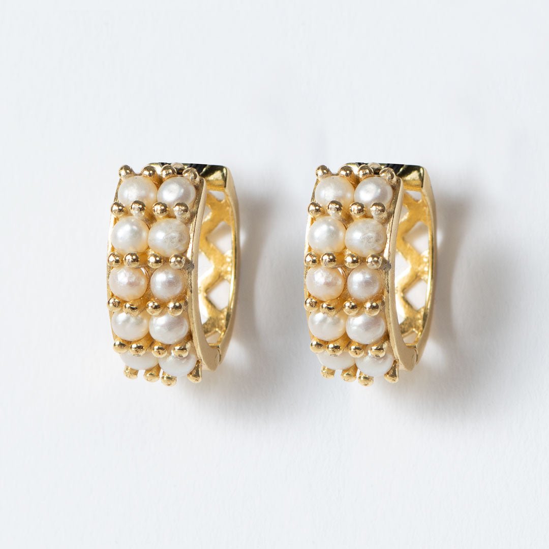 Prism - Pearl Pave Horseshoe Earring Urban-Equestrian