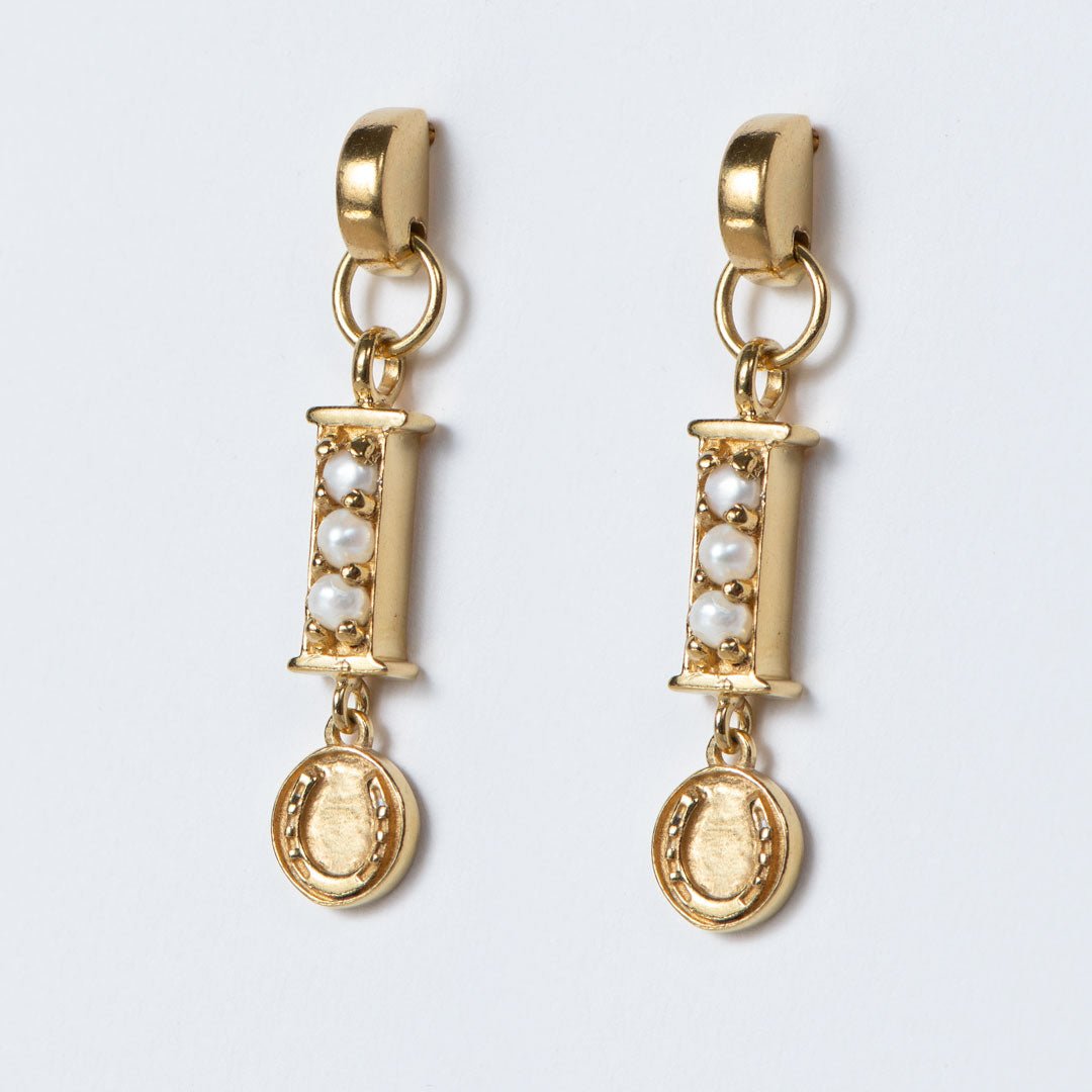 Prism - Pearl Pave Horseshoe Earring Urban-Equestrian
