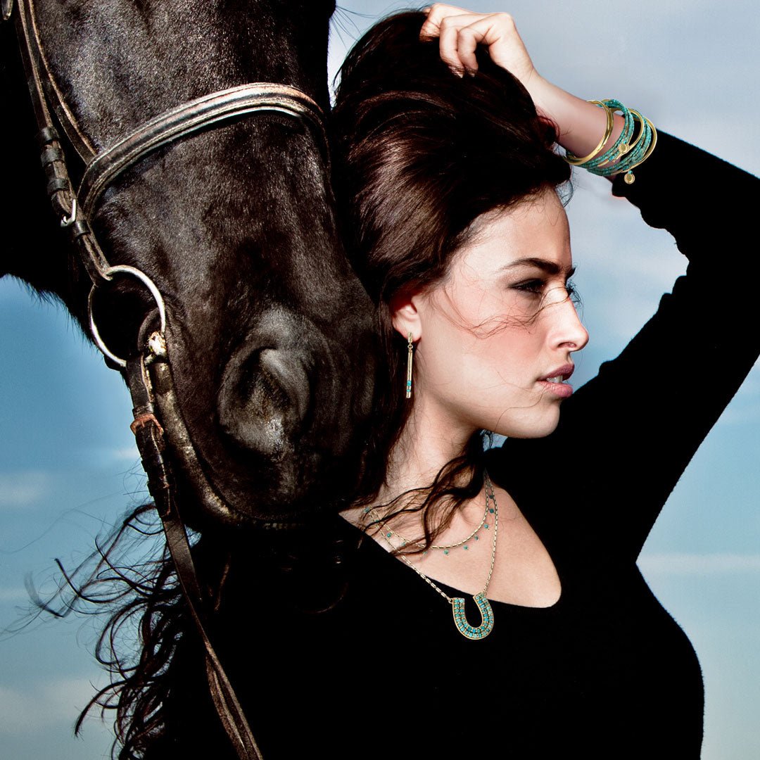 Prism - Turquoise Equestrian Horseshoe Necklace & Choker Urban-Equestrian