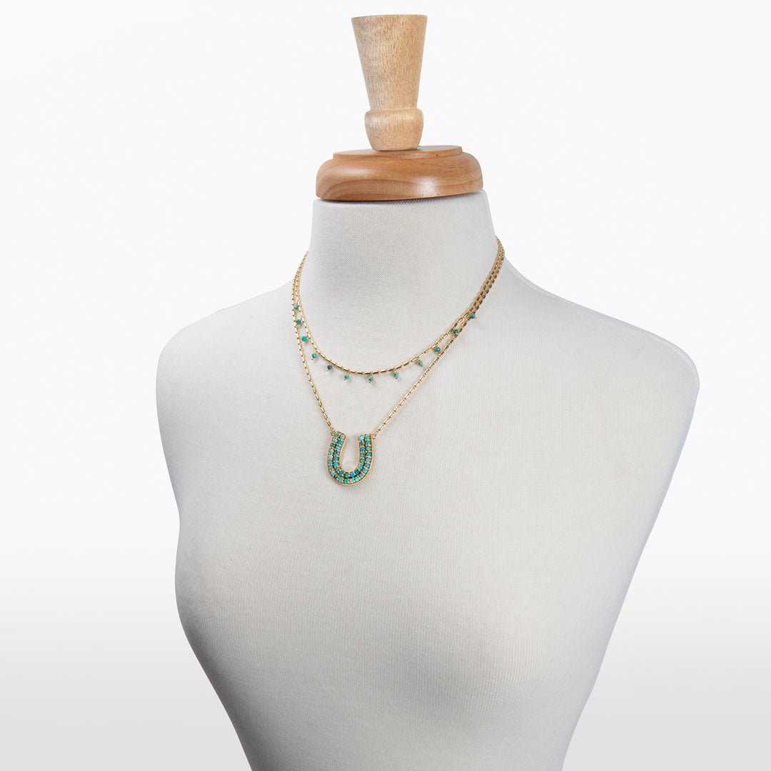 Prism - Turquoise Equestrian Horseshoe Necklace & Choker Urban-Equestrian