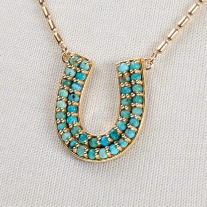 Prism - Turquoise Equestrian Horseshoe Necklace & Choker Urban-Equestrian