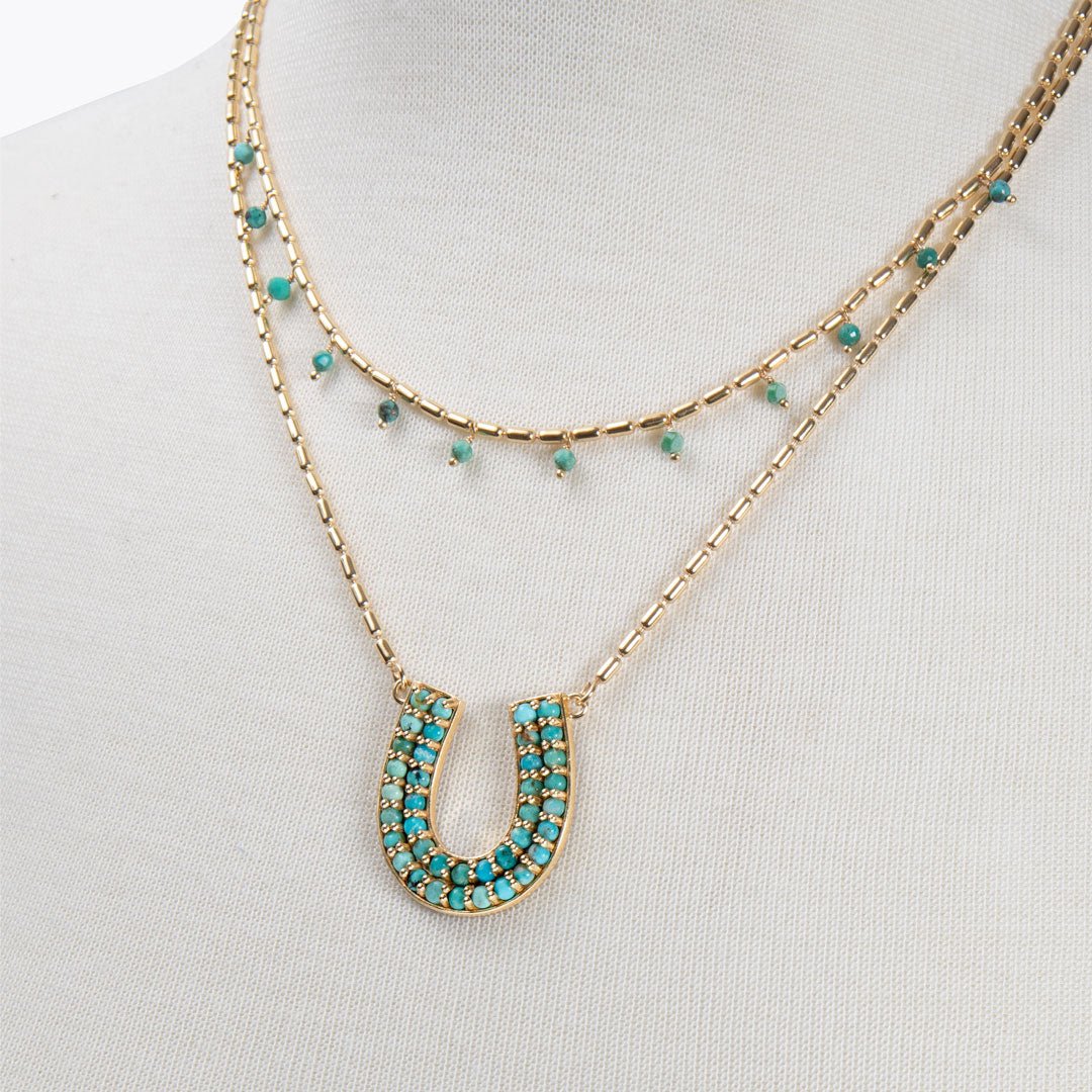 Prism - Turquoise Equestrian Horseshoe Necklace & Choker Urban-Equestrian