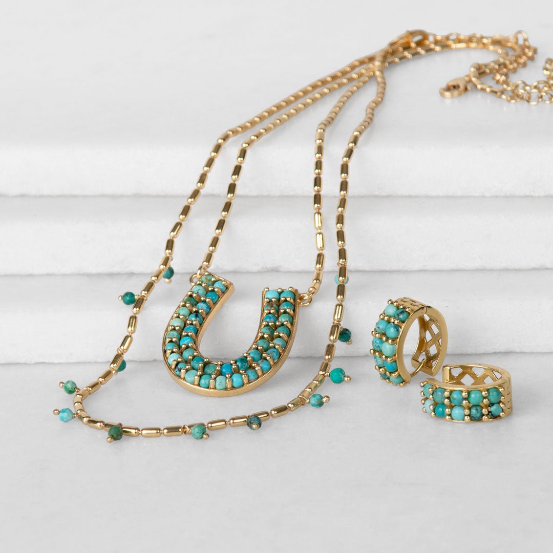 Prism - Turquoise Equestrian Horseshoe Necklace & Choker Urban-Equestrian