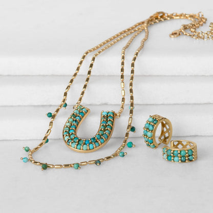 Prism - Turquoise Equestrian Horseshoe Necklace & Choker Urban-Equestrian