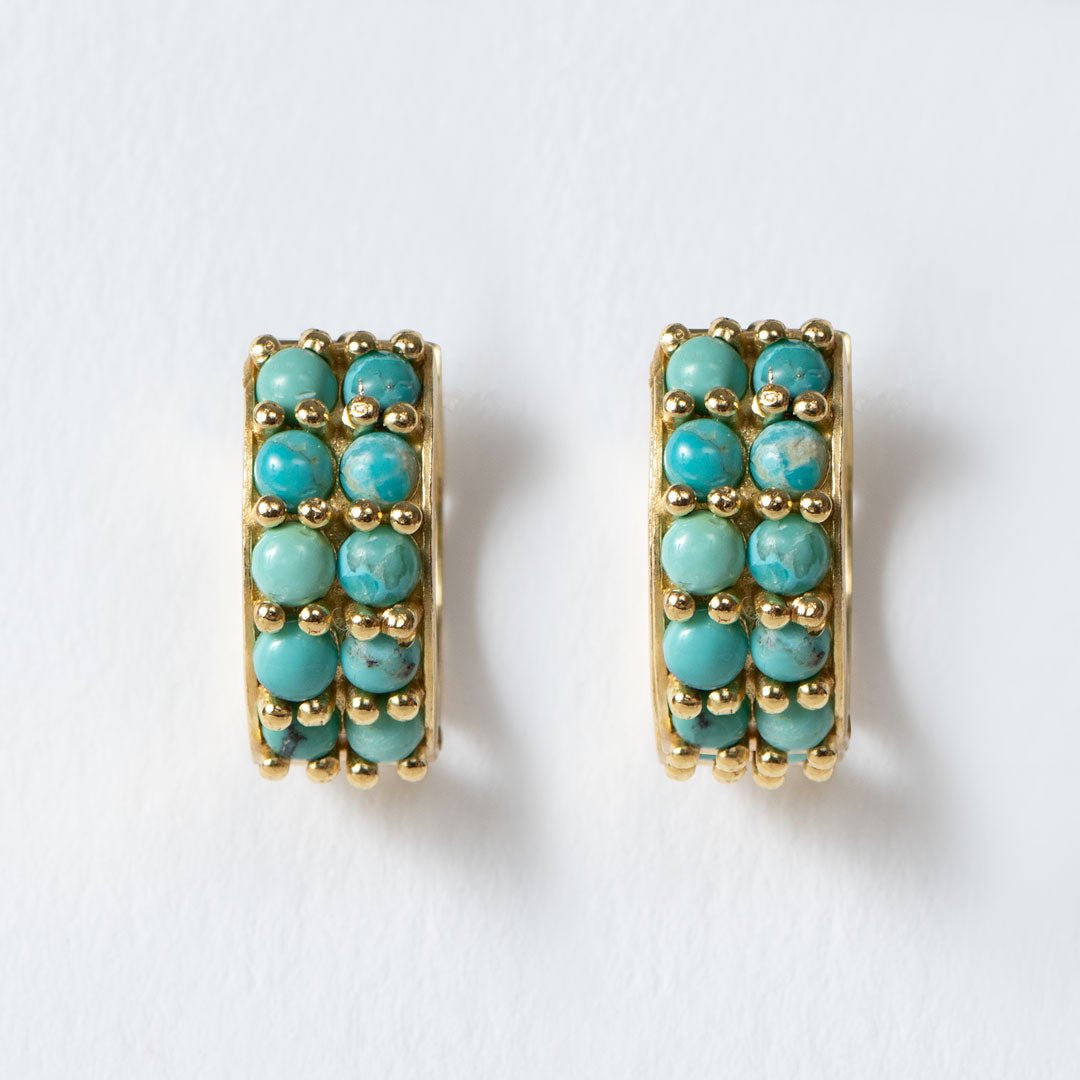 Prism - Turquoise Pave Horseshoe Earring Urban-Equestrian
