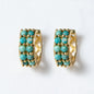 Prism - Turquoise Pave Horseshoe Earring Urban-Equestrian